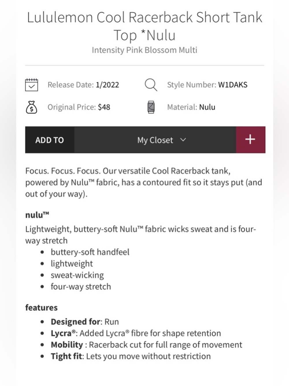 LULULEMON Tank - Picture 7 of 7